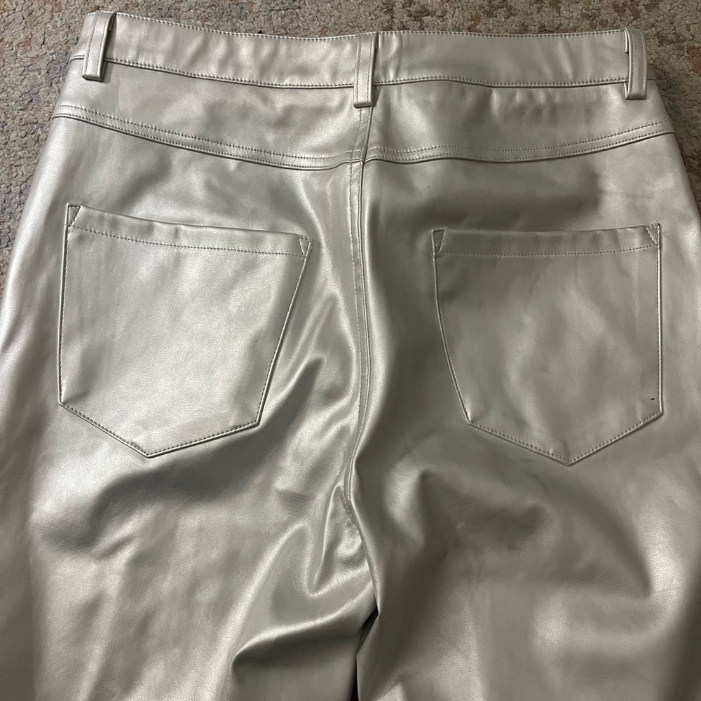 Revolve Superdown Silver Metallic Pants - image 2